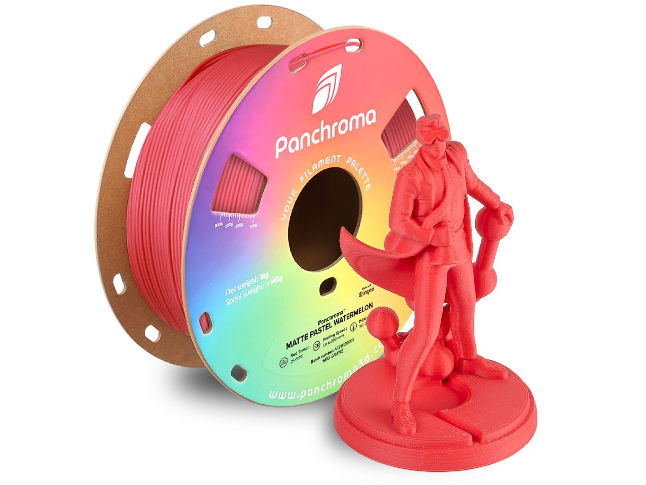 POLYMAKER PANCHROMA 3D FILAMENT PLA MATTE 1,75mm PASTEL WATERMELON 1kg CA04035
