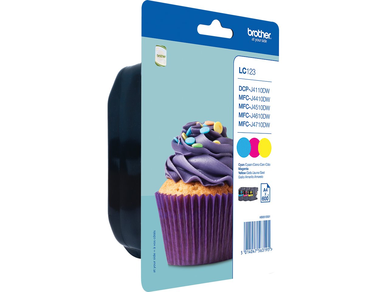 Brother Tintenpatrone gelb, magenta, cyan (LC-123RBWBP)