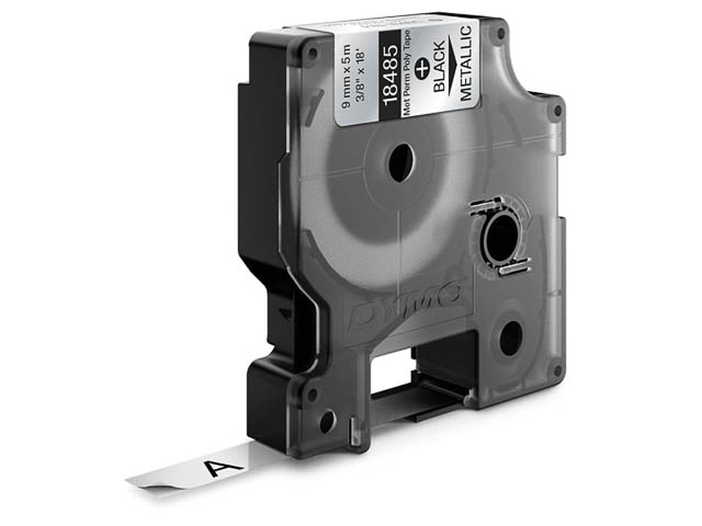 Dymo permanentes Polyesterband 9mm schwarz/metallic (18485)