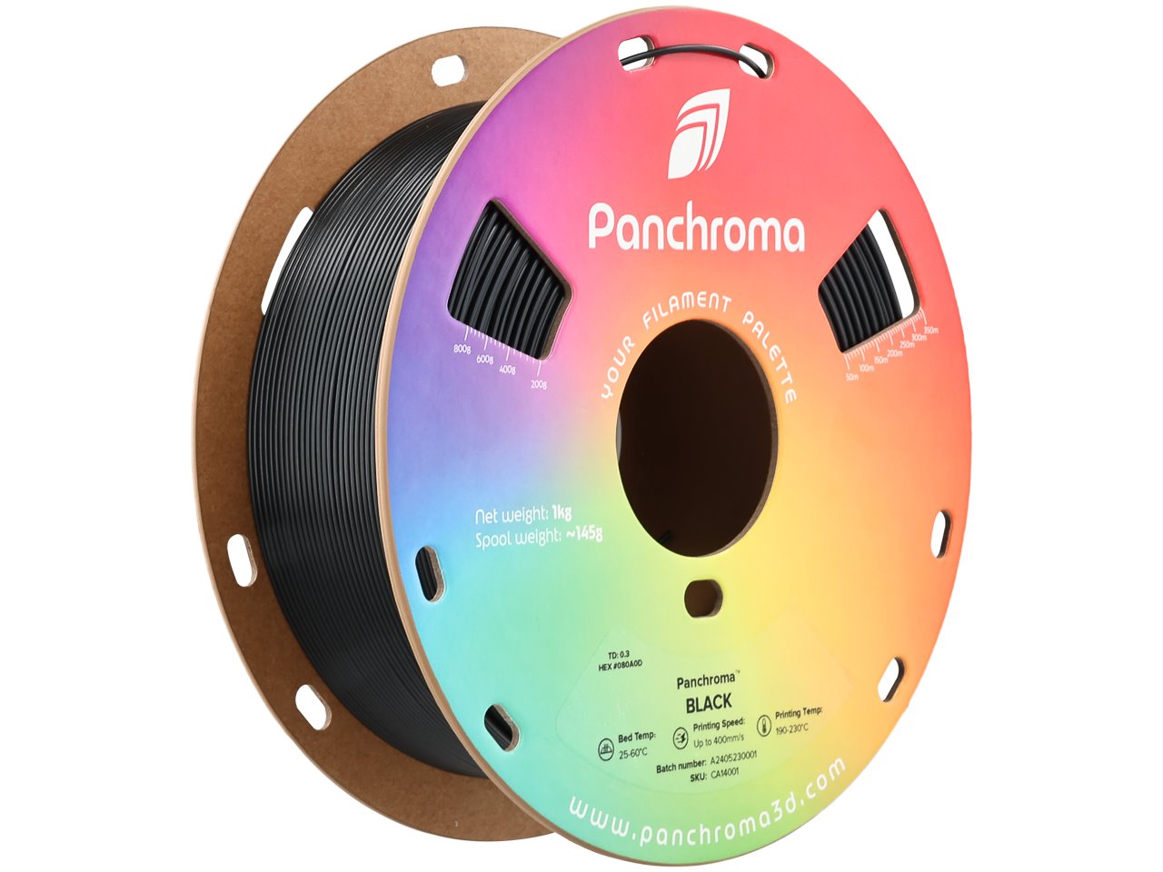 POLYMAKER PANCHROMA 3D FILAMENT COPE 1,75mm BLACK 1kg CA14001