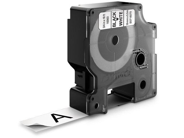 Dymo Schriftbandkassette schwarz/weiß (S0718070, 16960)