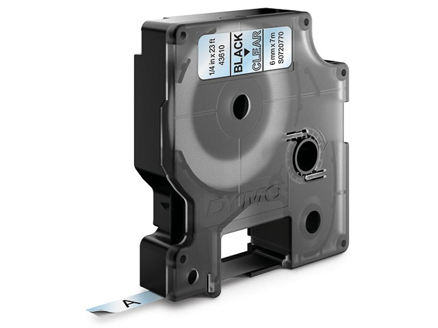 Dymo Schriftbandkassette schwarz/transparent (S0720770, 43610)