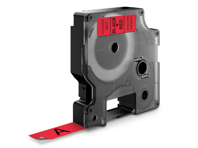 Dymo Schriftbandkassette schwarz/rot (45017)