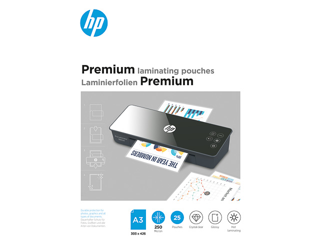 HP PREMIUM LAMINIERFOLIEN A3 9128 25Blatt 250mic