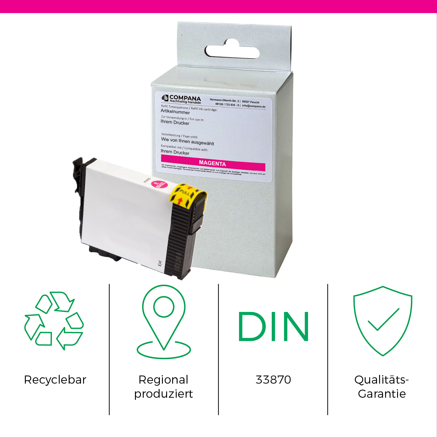 Compana Tintenpatrone magenta HC (52611) ersetzt 604XL