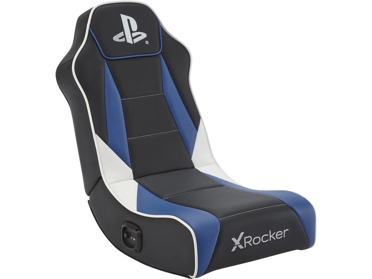 XROCKER PlayStation® Geist 2.0 Floor Rocker Gaming Sessel - Schwarz/Blau 2021027 PU-Leder 80kg