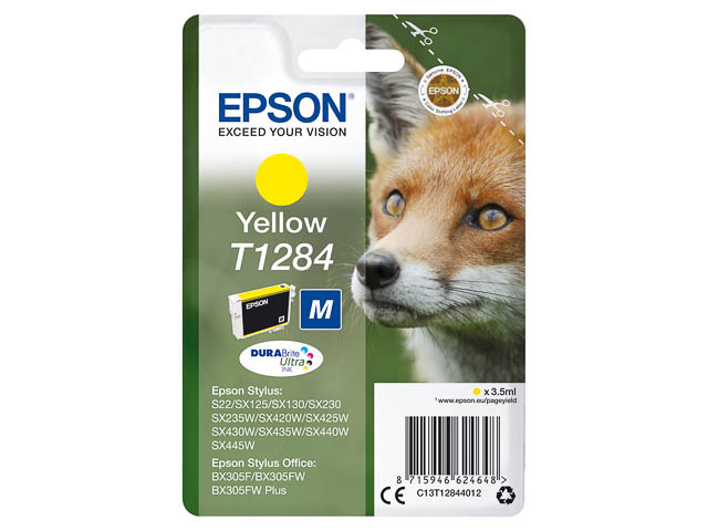 Epson Tintenpatrone gelb (C13T12844012, T1284)