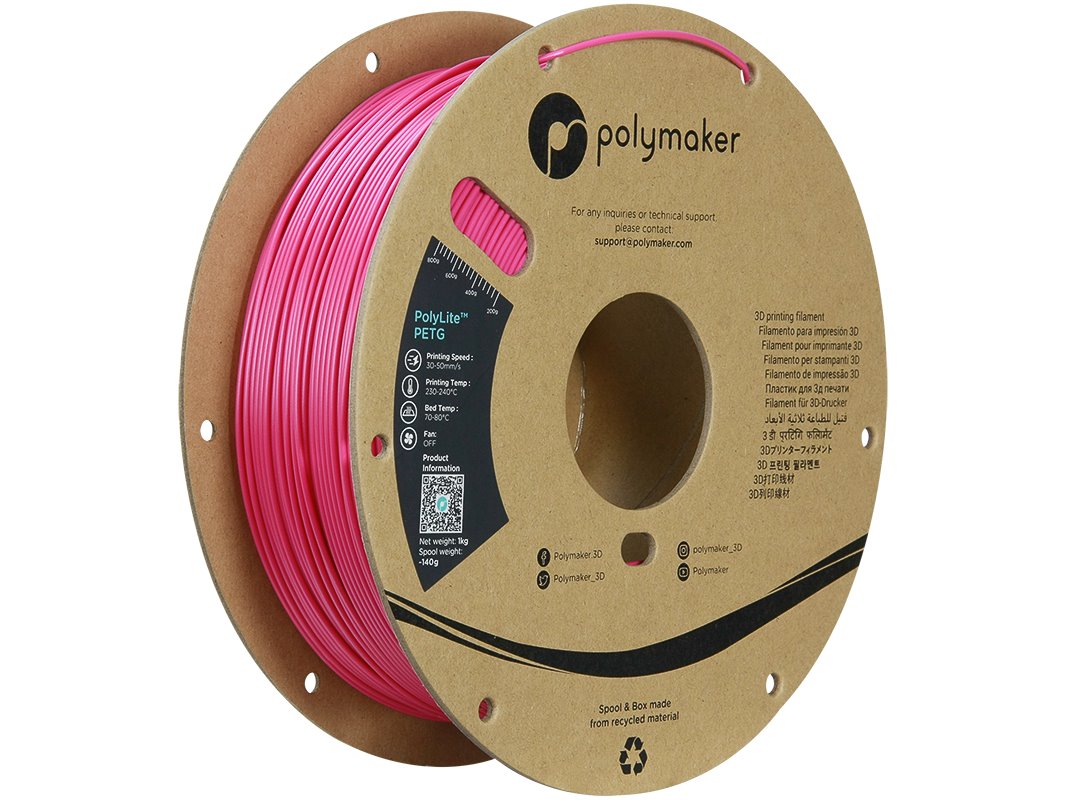 POLYMAKER POLYLITE 3D FILAMENT PETG 1,75mm MAGENTA 1kg PB01039
