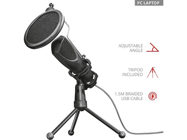 TRUST GXT232 MANTIS USB-STUDIOMIKROFON 22656 Kabel