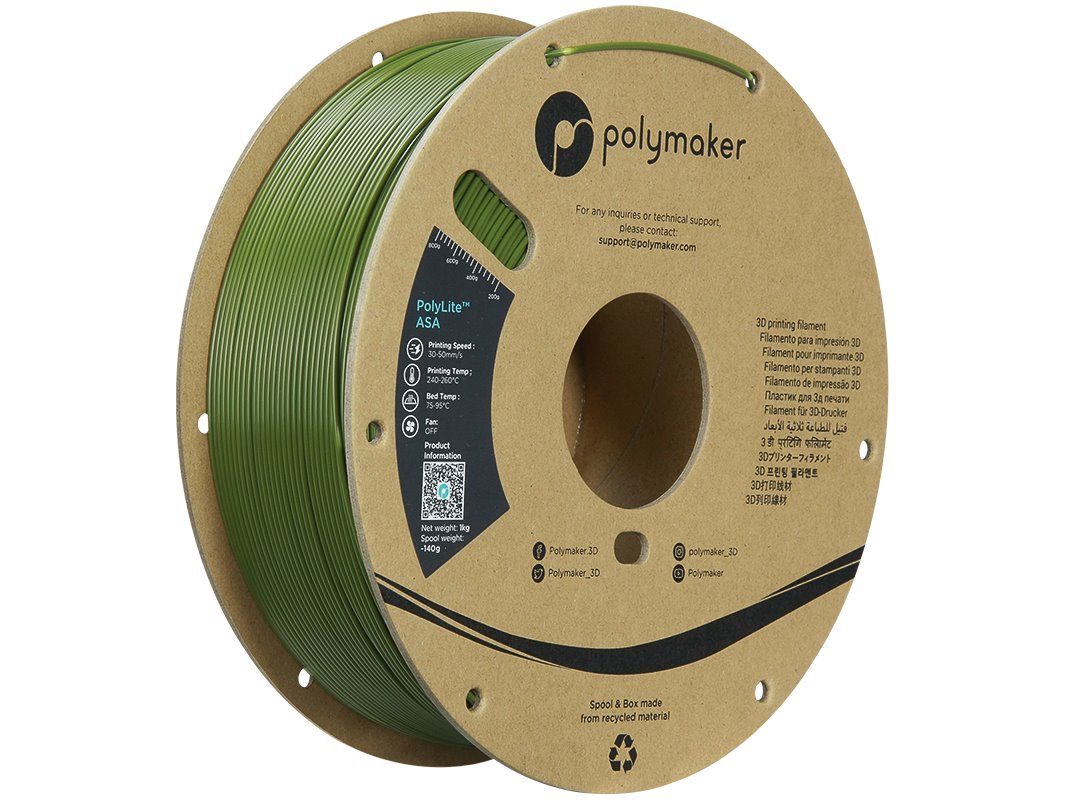 POLYMAKER POLYLITE 3D FILAMENT ASA 1,75mm ARMY GREEN 1kg PF01009