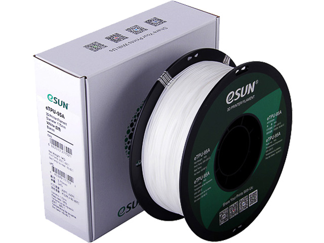 ETPU-95A 1,75mm WHITE 1kg ESUN 3D FILAMENT