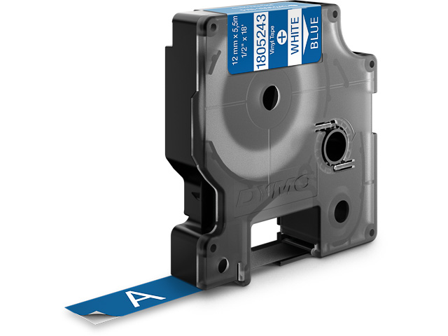 Dymo Schriftbandkassette weiß/blau (1805243)