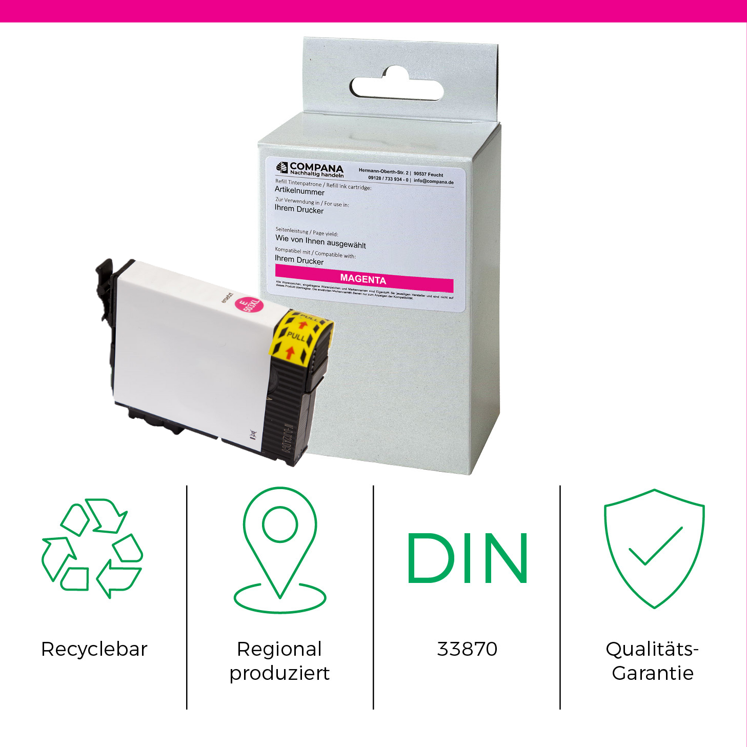 Compana Tintenpatrone magenta HC (52606) ersetzt 503XL