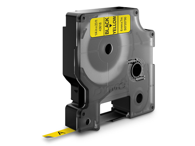 Dymo Schriftbandkassette schwarz/gelb (43618)