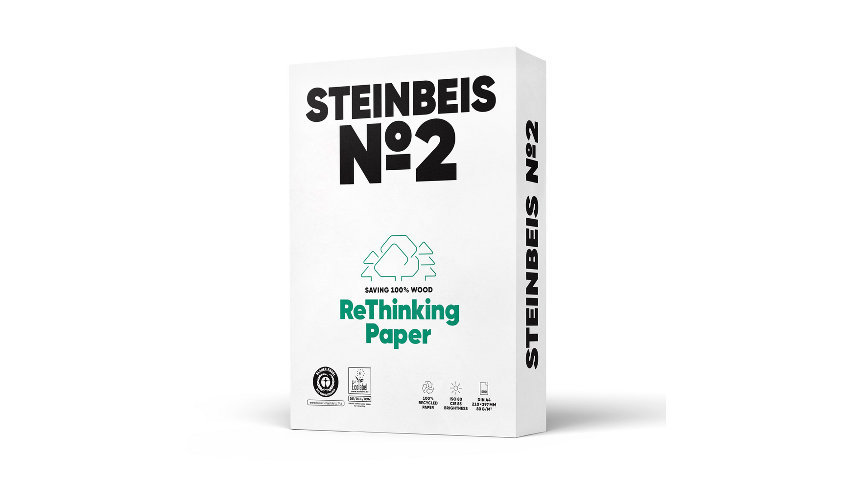 Steinbeis No. 2 - Trend White Recyclingpapier A4 80g/m² 2500 Blatt/Karton