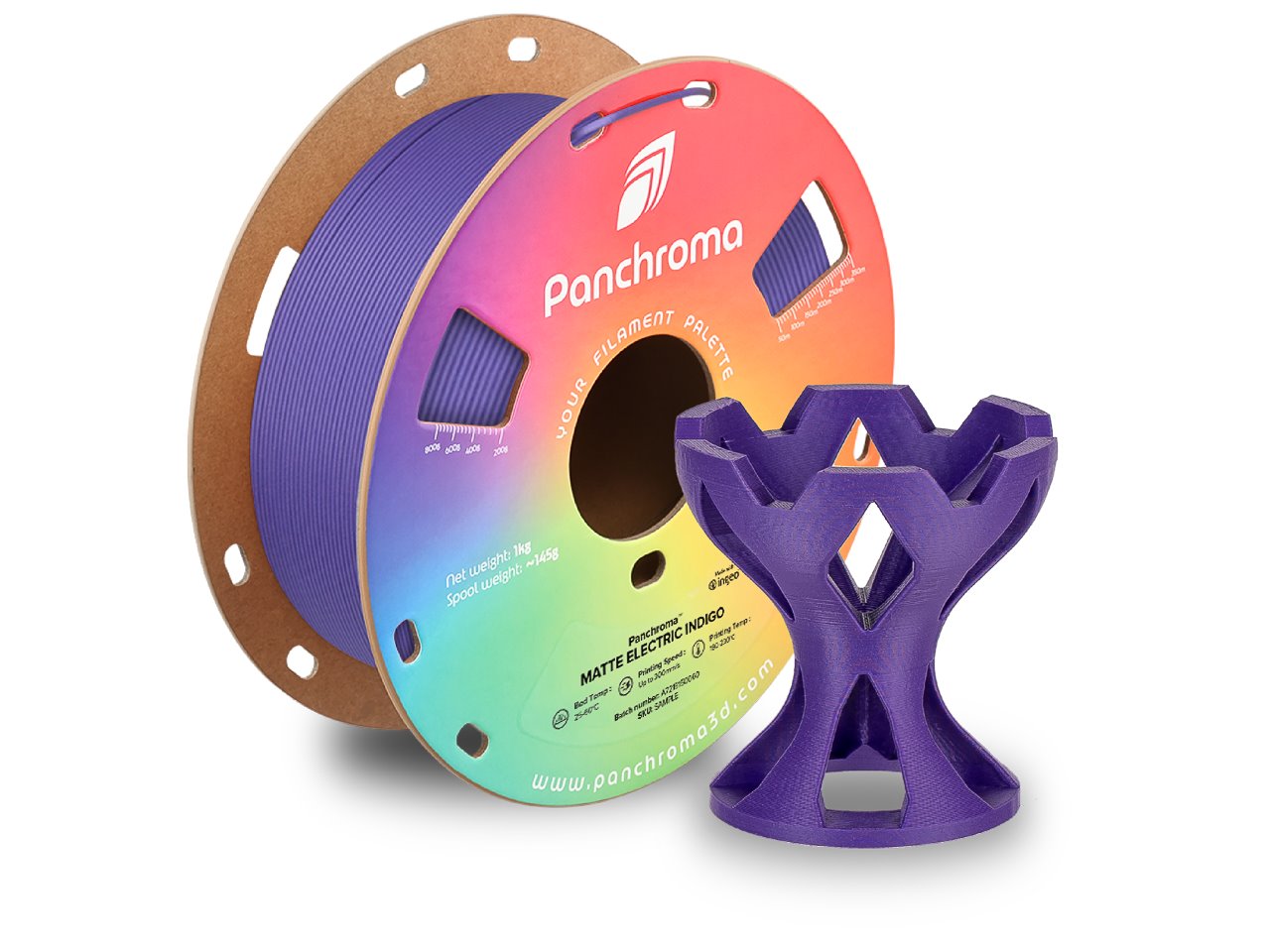 POLYMAKER PANCHROMA 3D FILAMENT PLA MATTE 1,75mm ELECTRIC INDIGO 1kg CA04018