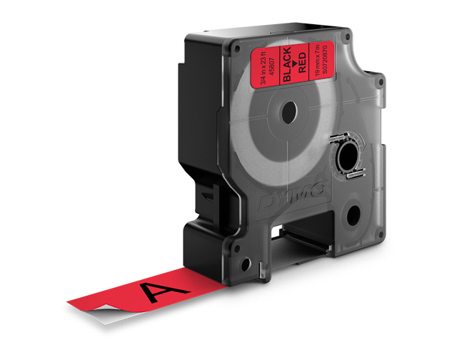 Dymo Schriftbandkassette schwarz/rot (45807)