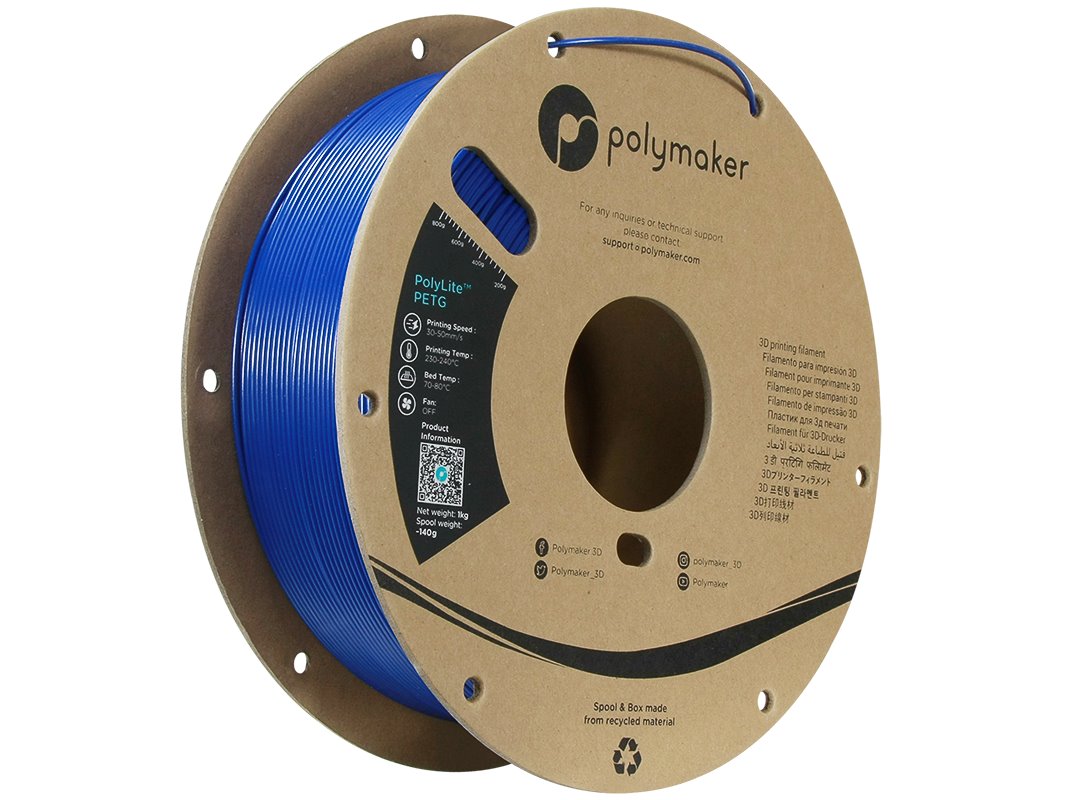 POLYMAKER POLYLITE 3D FILAMENT PETG 1,75mm BLUE 1kg PB01007