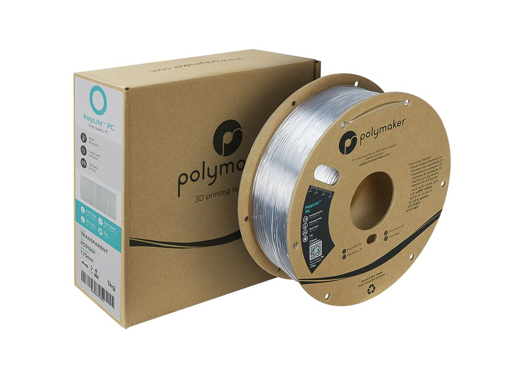 POLYMAKER POLYLITE 3D FILAMENT PC 1,75mm TRANSPARENT 1kg PC01001