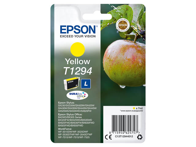 Epson Tintenpatrone gelb SC (C13T12944012, T1294)