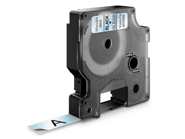 Dymo Schriftbandkassette schwarz/transparent (45010)