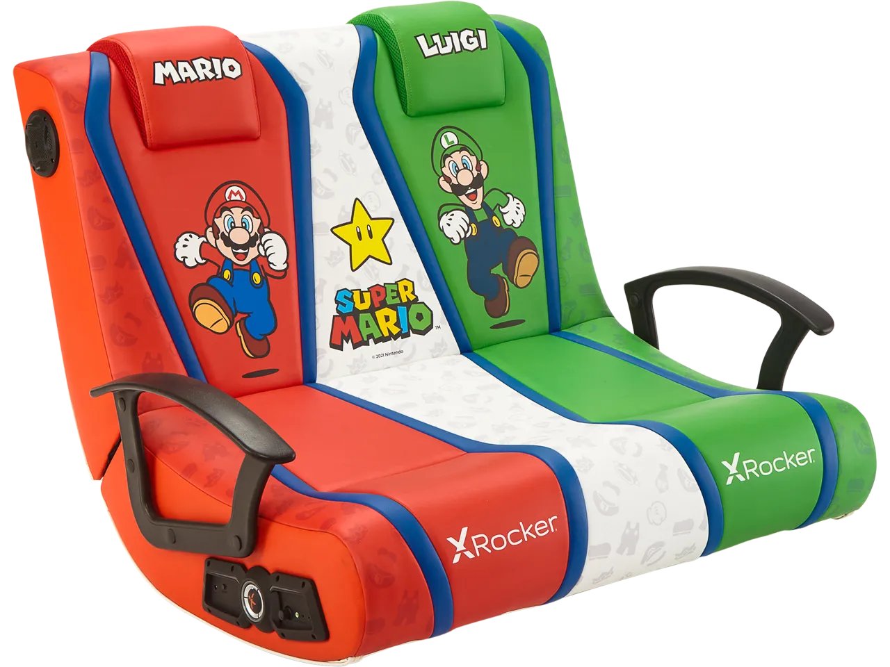 XROCKER Nintendo Super Mario™ Dual VS 2.1 Floor Rocker Gaming Bodensessel