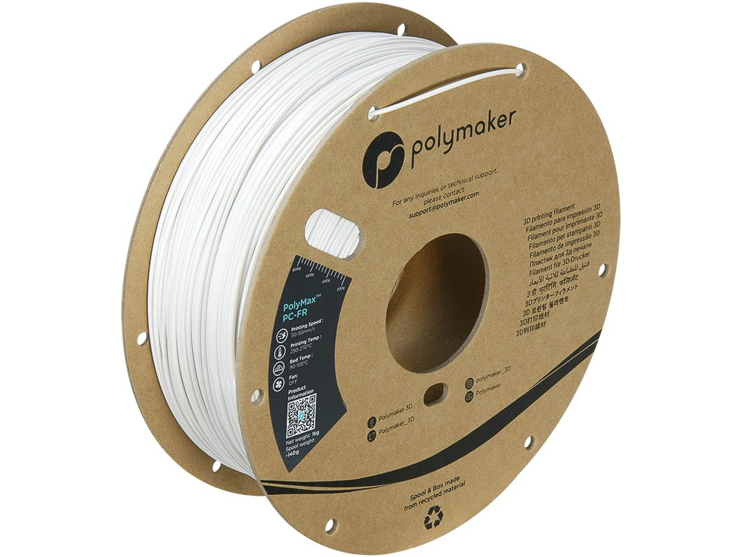 POLYMAKER 3D FILAMENT PC-FR 1,75mm WHITE 1kg PC03002