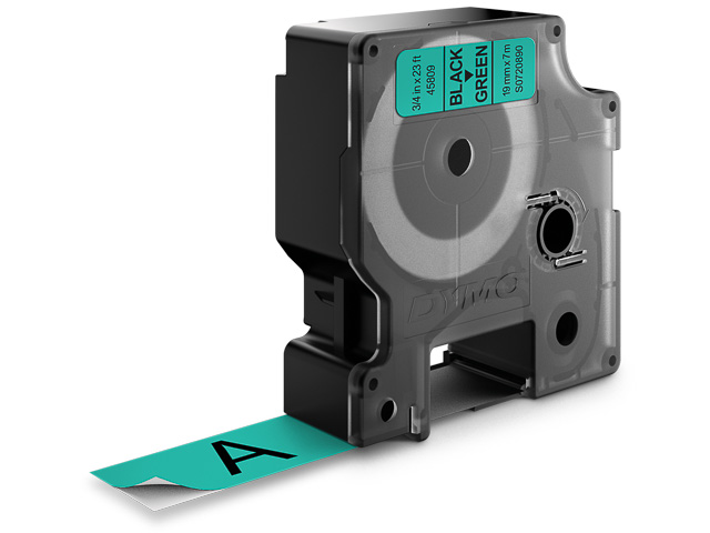 Dymo Schriftbandkassette schwarz/grün (45809)