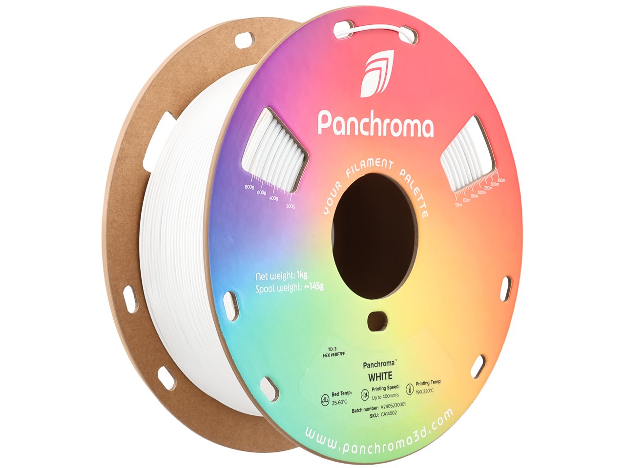 POLYMAKER PANCHROMA 3D FILAMENT COPE 1,75mm WHITE 1kg CA14002