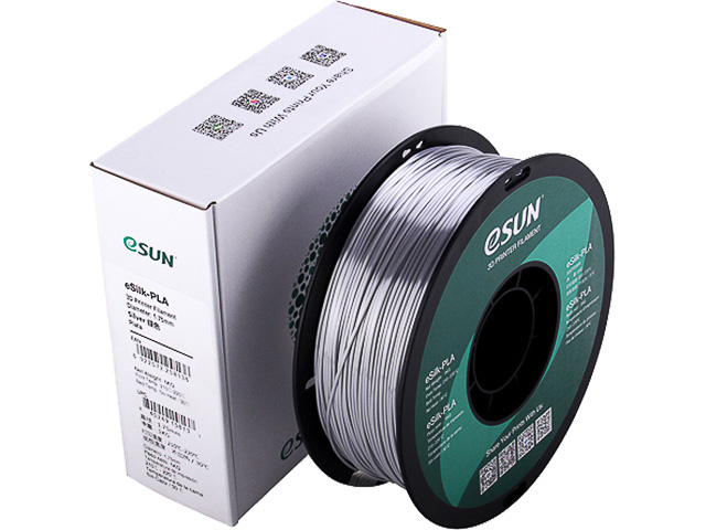 EPLA-SILK 1,75mm SILVER 1kg ESUN 3D FILAMENT