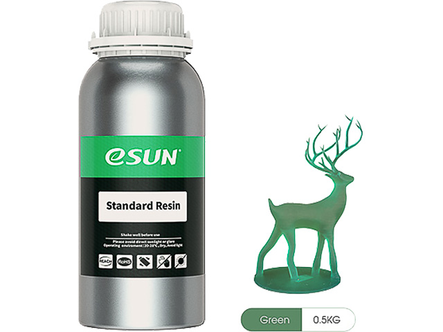 UV/LCD STANDARD GREEN 1kg ESUN 3D RESIN 405NM
