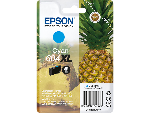 Epson Tintenpatrone cyan HC (C13T10H24010, 604XL)