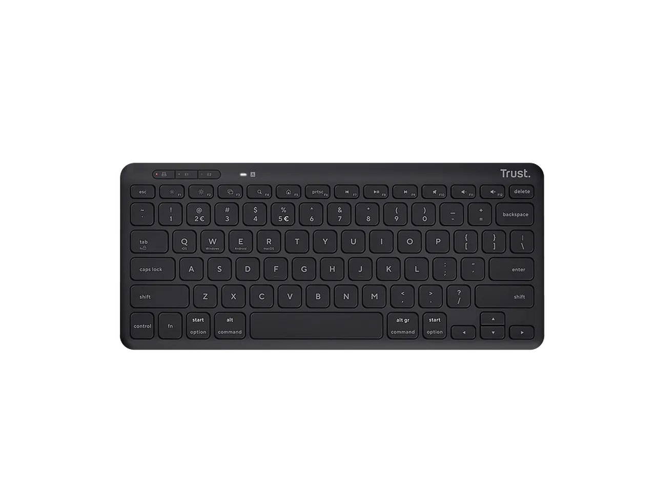 24709 TRUST Lyra Tastatur QWERTZ DE kabellos kompakt schwarz