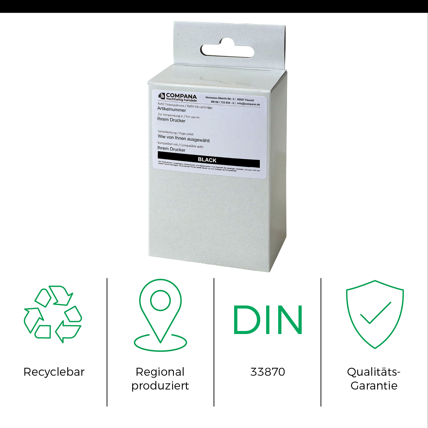 Compana Tintenpatrone schwarz SC (52630) ersetzt 981a
