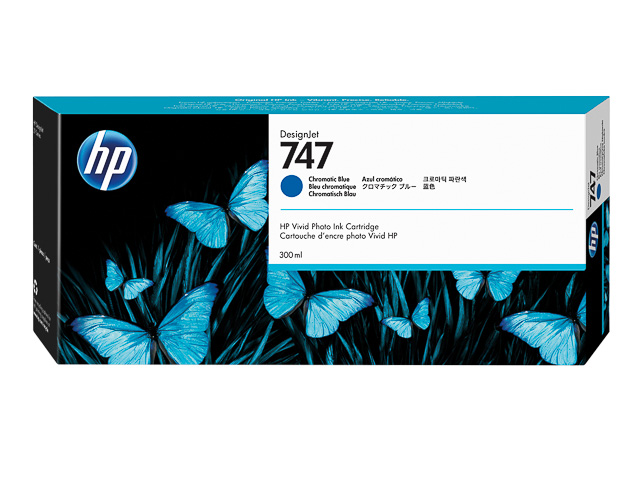 HP Tintenpatrone chromatic blau (P2V85A, 747)