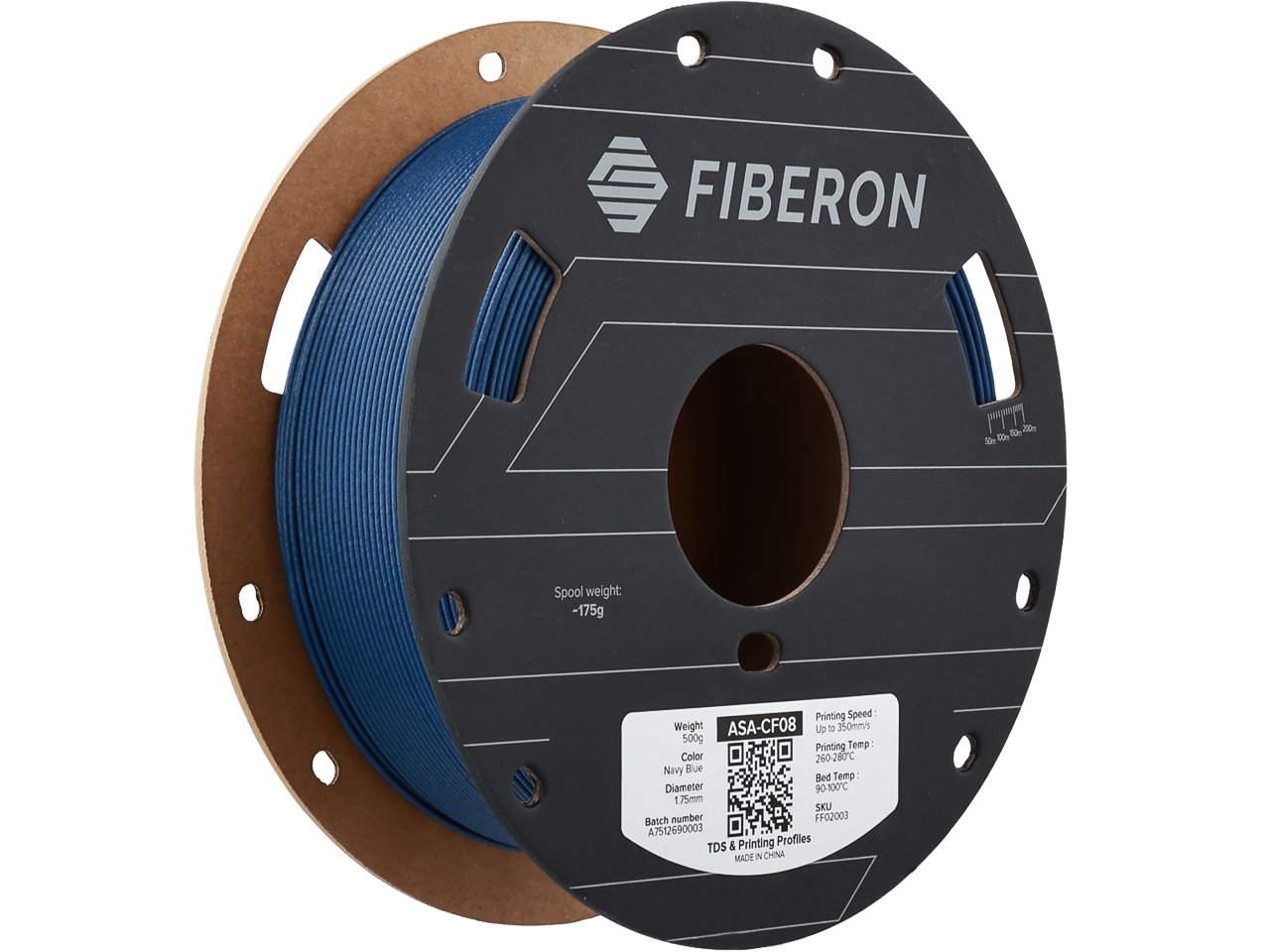 ASA-CF08 1,75mm NAVY BLUE 0,5kg POLYMAKER FIBRON 3D FILAMENT