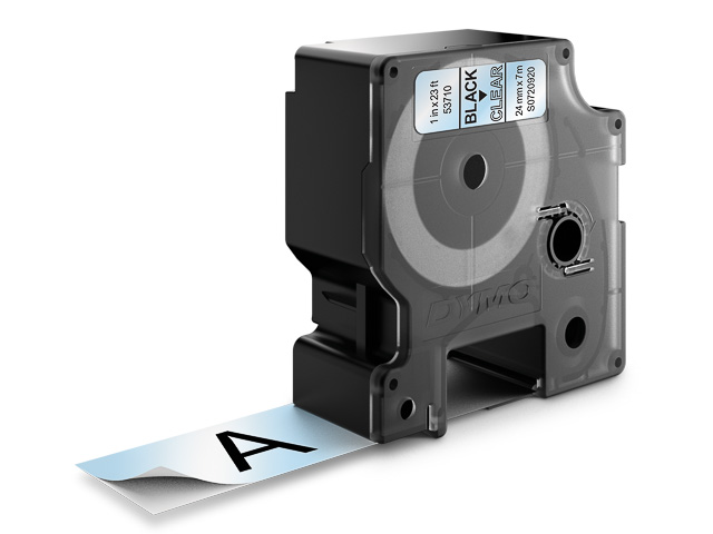 Dymo Schriftbandkassette schwarz/transparent (S0720920, 53710)