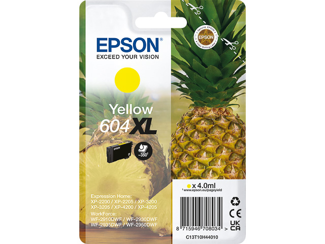 Epson Tintenpatrone gelb HC (C13T10H44010, 604XL)