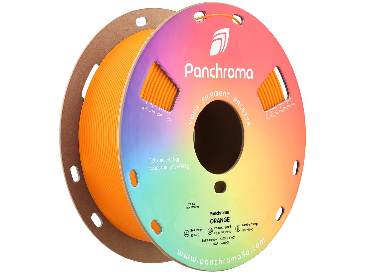 POLYMAKER PANCHROMA 3D FILAMENT COPE 1,75mm ORANGE 1kg CA14007
