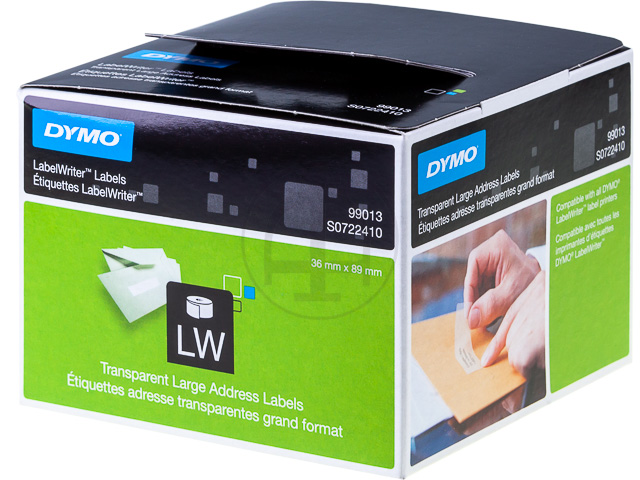Dymo Adress-Etiketten (transparent) (S0722410, 99013)