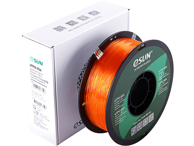 ETPU-95A 1,75mm TRANSPARENT ORANGE 1kg ESUN 3D FILAMENT