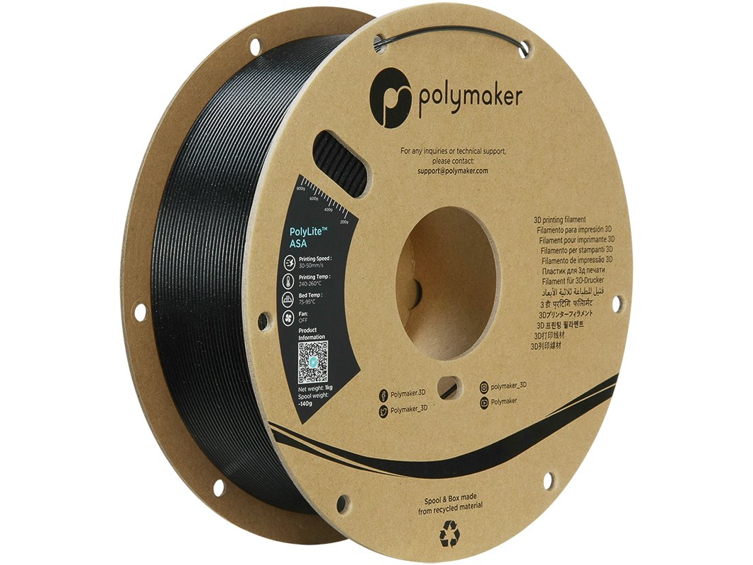 POLYMAKER POLYLITE 3D FILAMENT ASA 1,75mm GALAXY BLACK 1kg PF01048