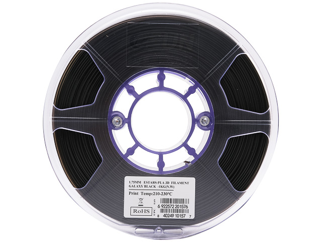 ESTAR-PLA 1,75mm GALAXY BLACK 1kg ESUN 3D FILAMENT