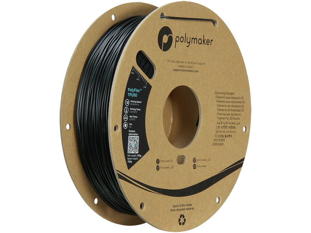POLYMAKER POLYFLEX 3D FILAMENT TPU-90A 1,75mm BLACK 0,75kg PD02001