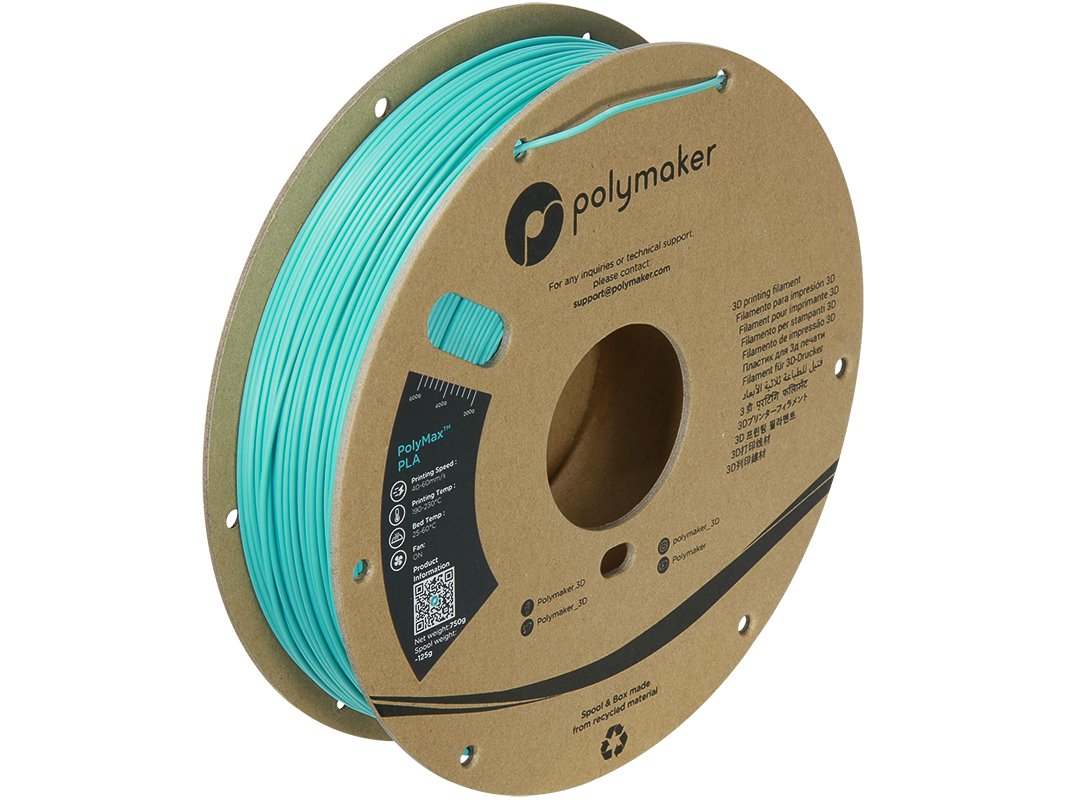 POLYMAKER POLYMAX 3D FILAMENT TOUGH PLA 1,75mm TEAL 0,75kg PA06010