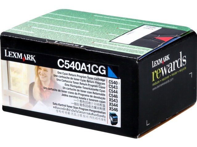 Lexmark Toner-Kartusche Prebate cyan (C540A1CG)