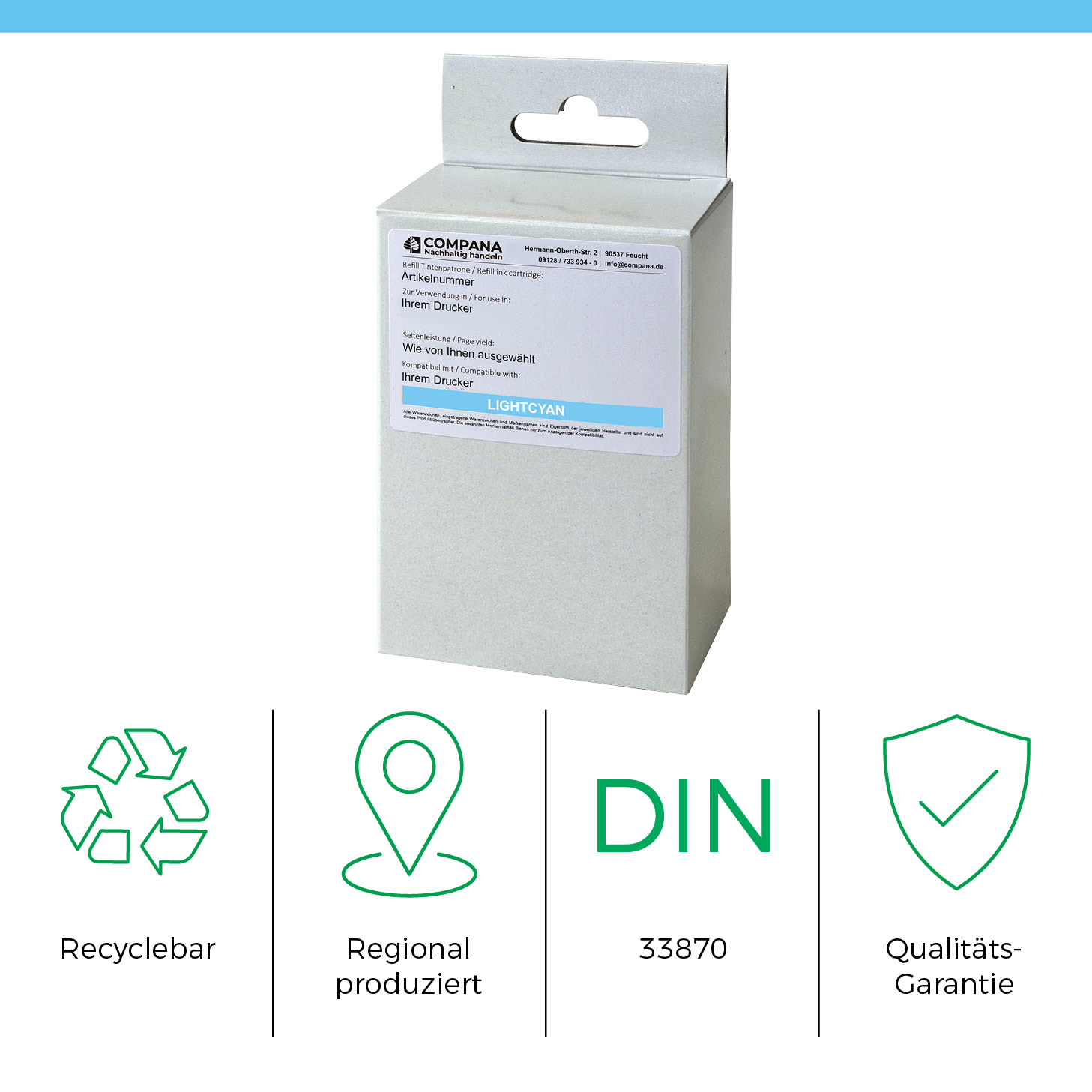 Compana Tintenpatrone cyan light (52620) ersetzt 771