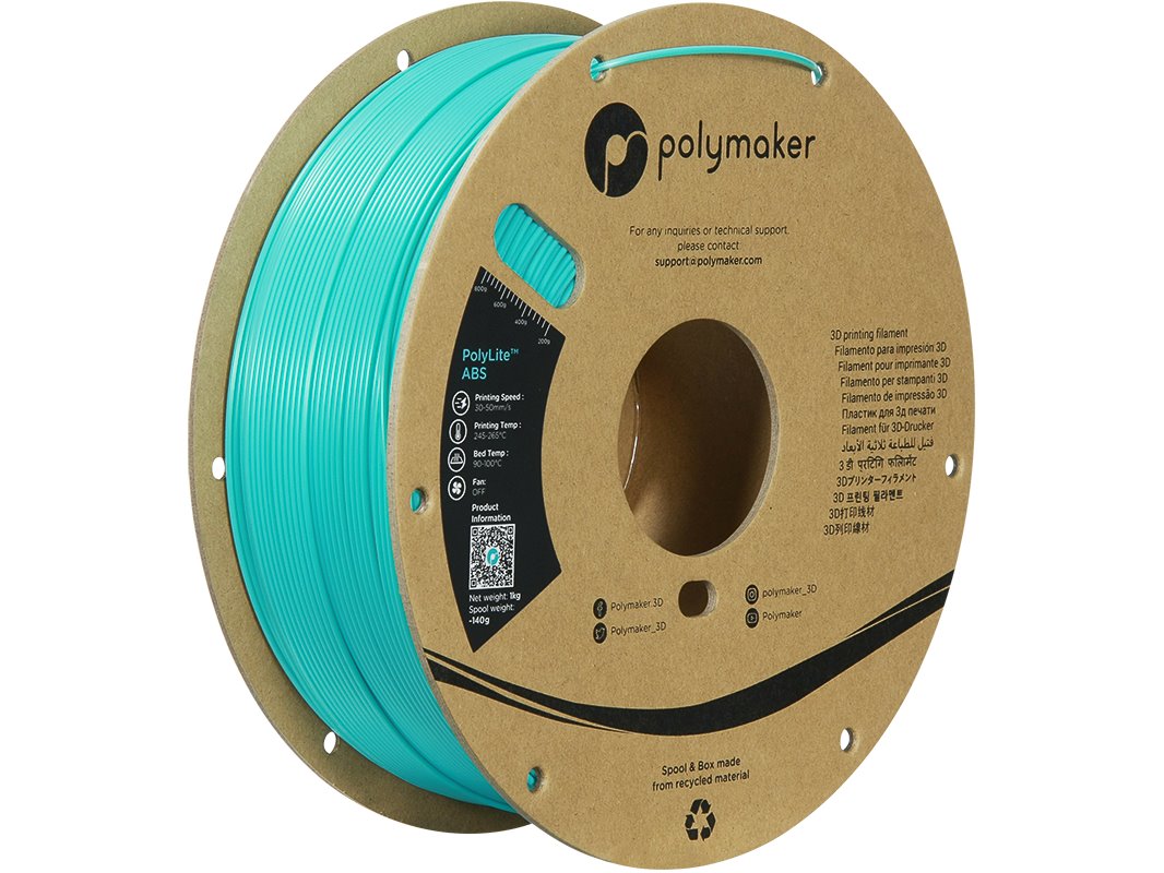 POLYMAKER POLYLITE 3D FILAMENT ABS 1,75mm TEAL 1kg PE01010