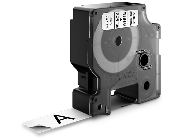 Dymo Schriftbandkassette schwarz/weiß (S0718050, 16958)