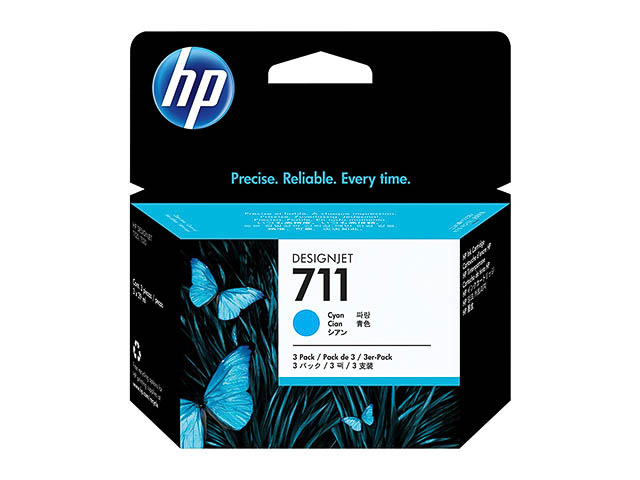 HP Tintenpatrone 3 x cyan (CZ134A, 711)